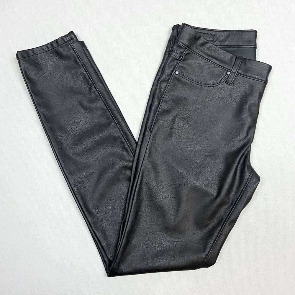 BLANKNYC Black Faux Leather Skinny Pants 27